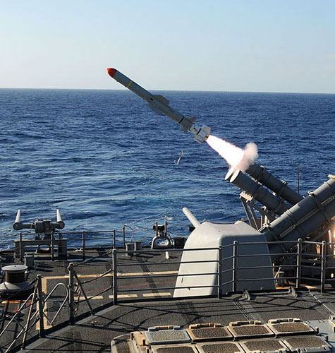 U.S. Harpoon anti-ship cruise missile (ASCM)