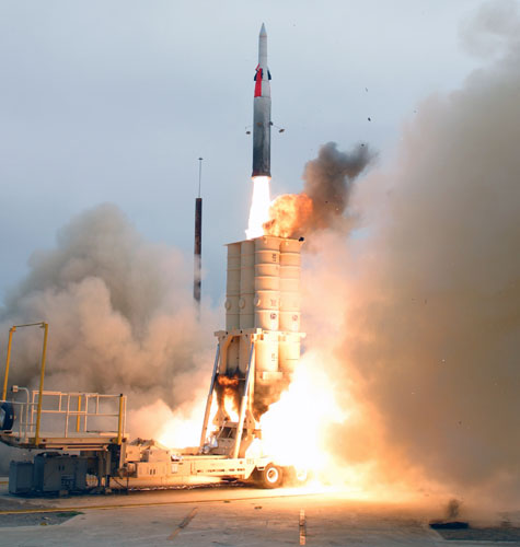July 2004 test of the Arrow anti-ballistic missile defense system